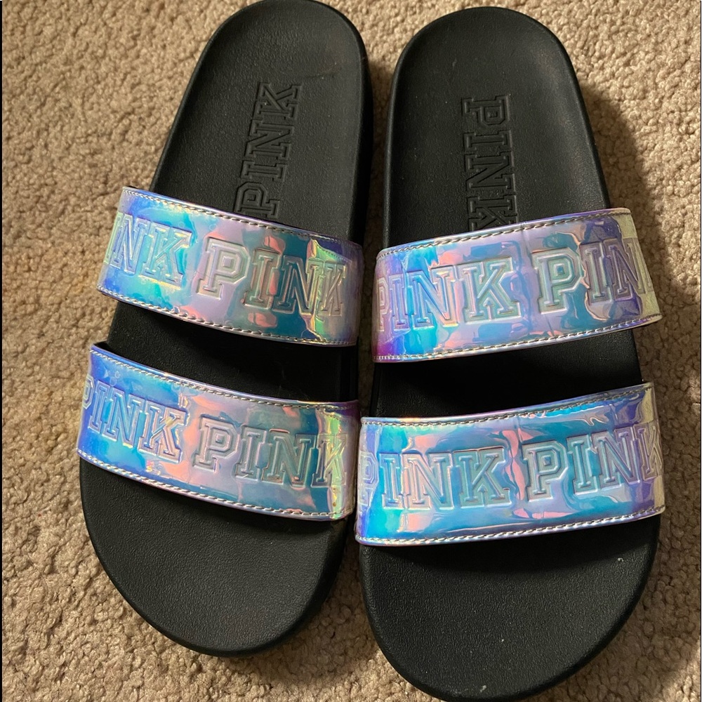 Limited Edition VS Pink double strap slides